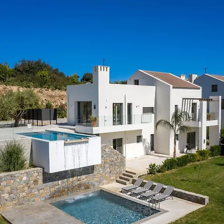 Gorgeous Crete 4 Bedrooms Psinthos Terrace With Two Private Pools Bbq Rethymno * Prínos
