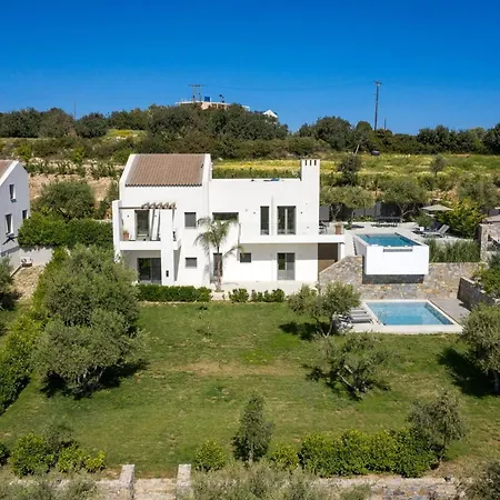 Gorgeous Crete 4 Bedrooms Psinthos Terrace With Two Private Pools Bbq Rethymno Prínos