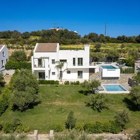 Gorgeous Crete 4 Bedrooms Psinthos Terrace With Two Private Pools Bbq Rethymno Villa *