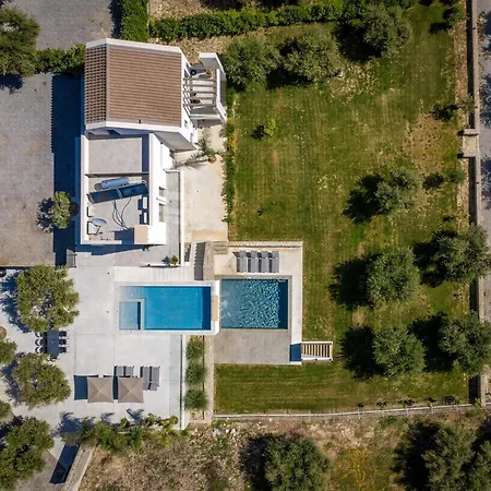 Gorgeous Crete 4 Bedrooms Psinthos Terrace With Two Private Pools Bbq Rethymno Villa *